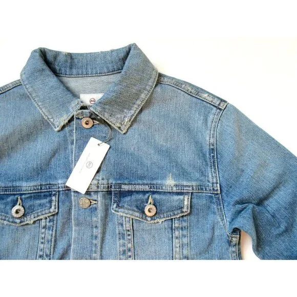 NWT AG Jeans Adriano Goldschmied Nancy 17 Year Grunge Boyfriend Denim Jacket XS